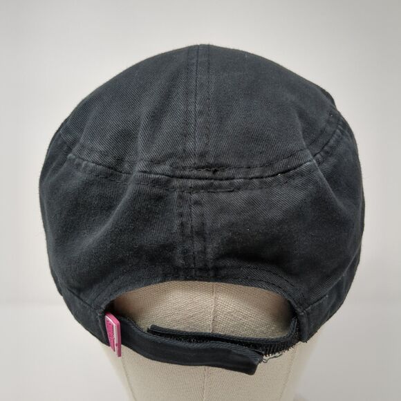 GWG Girls With Guns Cadet Army Cap Black One Size Adjustable Glitter Embroidered - Picture 5 of 9